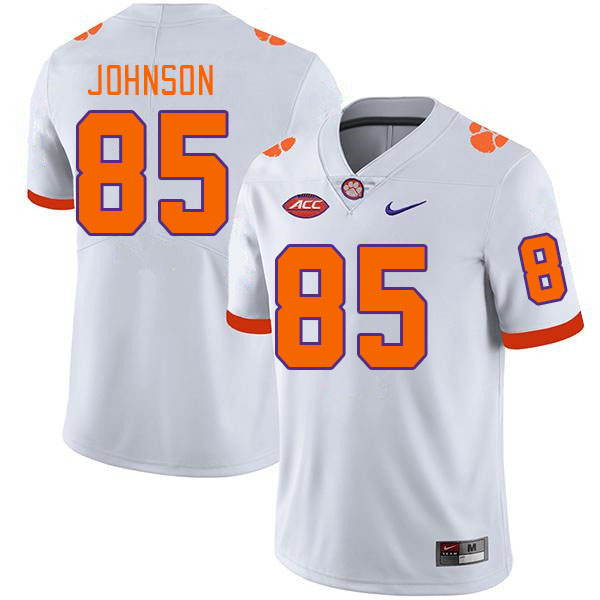 Men's Clemson Tigers Charlie Johnson #85 College White NCAA Authentic Football Stitched Jersey 23XM30SS